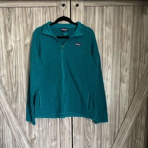 Patagonia Better Sweater Fleece Jacket Women's XL Teal Basic Zip Up